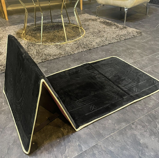 Tapis de prière avec dossier pliable